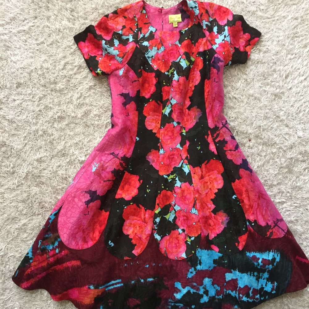 Floral Anthroplogie Fit and Flare Dress